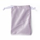 ビロードのアクセサリー類の巾着袋  サテンリボン付き  長方形  アザミ  15x10x0.3cm TP-D001-01B-05-1