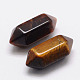 Faceted No Hole Natural Tiger Eye Beads G-K034-20mm-04-1