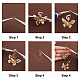 SUNNYCLUE 1 Box DIY 8 Pairs Brass Butterfly Charms Filigree Butterflies Earring Making Kits Moon Charm Connector for Jewelry Making Earring Hooks Linking Ring Starters Adult Women Instruction DIY-SC0018-69-4