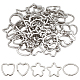 Nbeads 50Pcs 5 Styles Alloy & Iron Split Key Rings FIND-NB0004-75-1