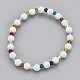 Synthetic/Natural Mixed Stone Beads Stretch Bracelets BJEW-JB03892-2
