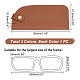 Pandahall elite 3pcs 3 couleurs pu simili cuir slip-in lunettes sac AJEW-PH0004-62-2