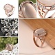 Real 18K Rose Gold Plated Eco-Friendly Oval Alloy Cat Eye Czech Rhinestone Wide Band Rings RJEW-AA00295-7#-RG-4