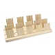 Supporti per schede display per orecchini in legno a 3 slot EDIS-R027-01B-03-4
