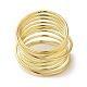 Brass Wire Layer Wrap Ring RJEW-Q778-34G-3
