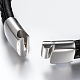 Men's Braided Leather Cord Bracelets BJEW-H559-20B-4