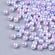 Regenbogen ABS Kunststoff Nachahmung Perlen OACR-Q174-4mm-01-2