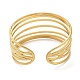 Placage ionique (ip) 304 bracelets de manchette multi-lignes en acier inoxydable pour femmes BJEW-L682-009G-2