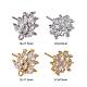 4 Pairs 2 Style Brass Mirco Pave Clear Cubic Zirconia Stud Earring Findings EJEW-ZZ0001-01-2
