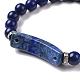 Natural Lapis Lazuli Beads Charm Bracelets BJEW-K164-B05-3