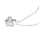 TINYSAND 925 Sterling Silver Crown CZ Pendant Necklaces TS-N312-S-3