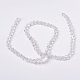 Half-Handmade Transparent Glass Beads Strands GB4mmC01-4