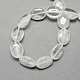 Flat Oval Gemstone Natural Crystal Quartz Stone Beads Strands G-S113-12-2