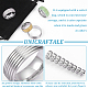 Unicraftale 18Pcs 9 Size 201 Stainless Steel Grooved Finger Ring Settings STAS-UN0049-59-5