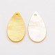 Natural Yellow Shell Flat teardrop SSHEL-O002-02-1