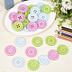 CRASPIRE 30Pcs 3 Colors Buttons Plastic Flat Round Large Resin Craft Flatback Button Mixed 4 Holes Waterproof for Crochet Knitting Arts Projects Hand Made Gifts Sorting DIY BUTT-CP0001-02-5