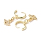 Clear Cubic Zirconia Angel Dangle Hoop Earrings EJEW-B017-07G-3