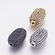 Eco-Friendly Brass Micro Pave Cubic Zirconia Beads ZIRC-F083-064-RS-1