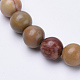 Bracelets extensibles en perles de jaspe arc-en-ciel rouge naturel BJEW-S128-06-2