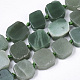 Verde naturale pietra avventurina fili di perline G-N326-04-1