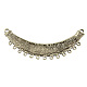 Tibetan Style Alloy Crescent Chandelier Components Links TIBE-S217-AS-RS-2