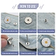 Épingles à boutons en alliage pour jeans PURS-PW0009-01G-02P-2