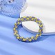 Stretch-Armband mit geflochtenen Blumenperlen aus Glassamen für Damen BJEW-MZ00034-2