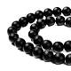 Chapelets de perles perles en agate noire naturelle G-D543-10mm-3