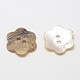 2-Hole Flower Mother of Pearl Buttons SHEL-N033-12-2
