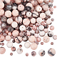 OLYCRAFT 4Strands Natural Pink Zebra Jasper Stone Beads 8mm/6mm/10mm/4mm Gemstone Round Loose Beads Crystal Energy Stone for Jewelry Making DIY Handmade G-OC0001-22M-1