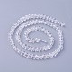 Grado de hilos de perlas de cristal de cuarzo naturales G-F619-34-2