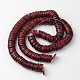 Dyed Natural Coconut Flat Round Bead Strands COCB-O003-12B-2