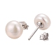 Pearl Ball Stud Earrings X-EJEW-Q701-01B-3