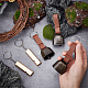 Chgcraft 4 шт. громкие колокольчики с медведем и кожаным ремешком на пуговицах FIND-CA0005-79-3