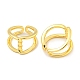 Orecchini a bracciale in ottone&nbsp;EJEW-C104-133G-2