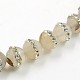 Chapelets de perles ronde de strass teinté en agate naturelle G-E250-27J-2