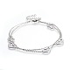 304 Stainless Steel Multi-strand Bracelets BJEW-L638-01P-2