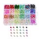 480 filo di perle di vetro craquelé trasparente in 24 colori GLAA-D013-02-1