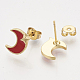 (vendita di fabbrica di feste di gioielli) orecchini in ottone EJEW-S201-175A-2