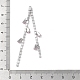 Micro ottone spianare zirconi grandi ciondoli KK-C040-05P-3