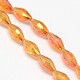 Electroplate Crystal Glass Rice Beads Strands EGLA-F043-A13-1