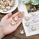 60шт деревянные подвески WOOD-FH0002-30C-3