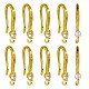 10 Pair Brass Micro Pave Clear Cubic Zirconia Earring Hooks ZIRC-SZ0005-02-1