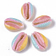 Perles de coquillage cauri naturelles imprimées SSHEL-R047-01-A10-2