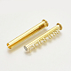 Brass Slide Lock Clasps KK-Q740-03G-2