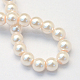 Backen gemalt pearlized Glasperlen runden Perle Stränge HY-Q003-14mm-41-4
