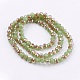 Electroplate Glass Faceted Rondelle Beads Strands EGLA-D020-6x4mm-58-2