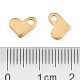 Ion Plating(IP) 304 Stainless Steel Heart Charms STAS-F075-21-3
