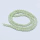 Perles de jadéite naturel brins G-I206-53-4mm-2
