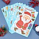 GORGECRAFT 9 Sheets 9 Styles Christmas Window Clings Santa Claus Wall Decals Winter Static Stickers Snowflake Presents Snowman Deer Pattern Film for Glass Xmas Holiday Party Home DIY Decorations STIC-WH0004-07-4
